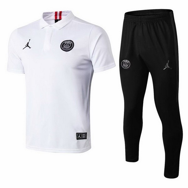 JORDAN Polo Conjunto Completo Paris Saint Germain 2018/19 Blanco Negro